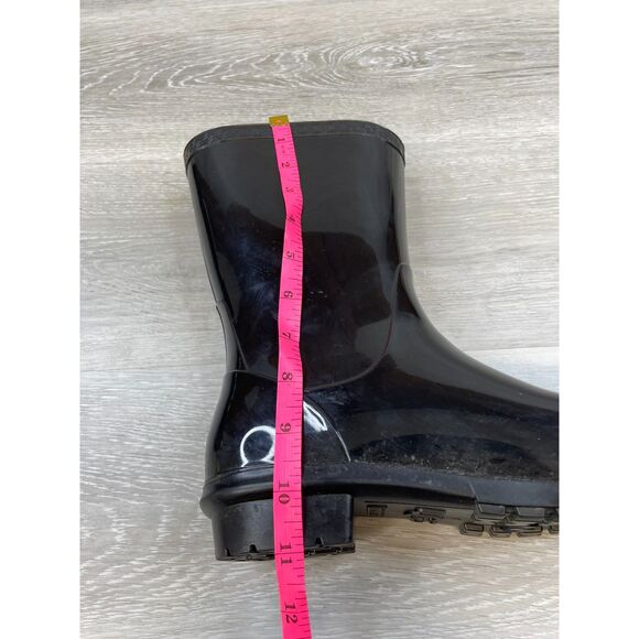 UGG Sienna Women's Boot Rain Waterproof Pull-On Round Toe Patent Rubber 8 Black - Picture 10 of 12